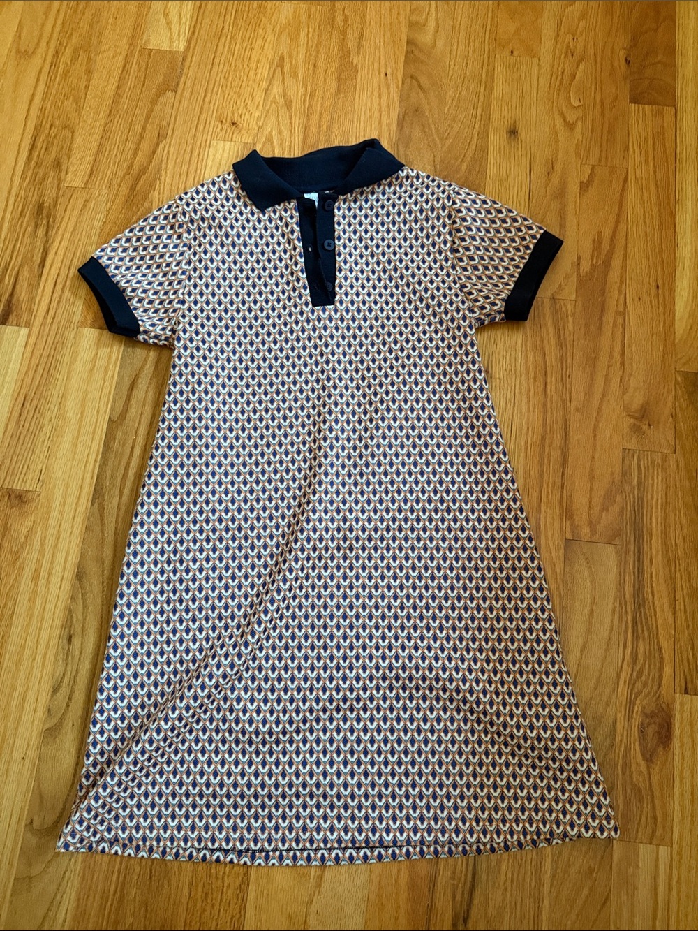 Zara Navy and Cream Printed Polo Nightgown
